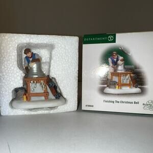 WOW Department 56 Finishing the Christmas Bell Rare Dickens Accessory 799948 HTF